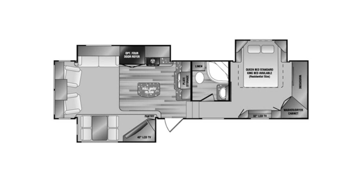 2012 CrossRoads RV Rushmore 34SB Fifth Wheel at Kuhl's Trailer Sales STOCK# 4000 Floor plan Layout Photo